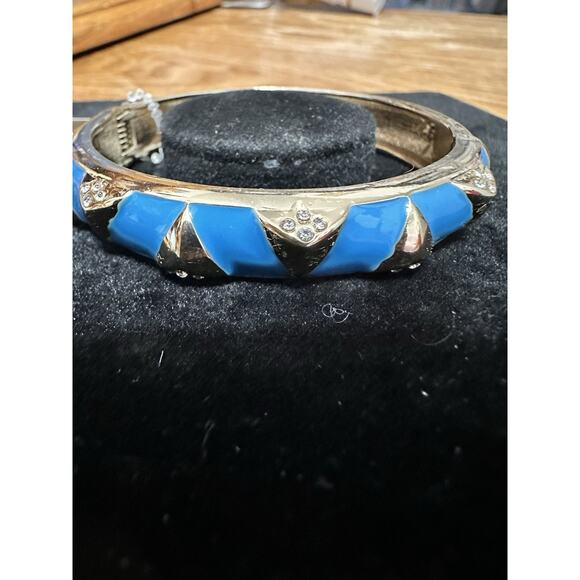 Sequin Nordstrom Multicolor Gold Tone Statement Enamel Bangle Bracelet # 135 - Picture 2 of 3